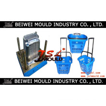 Customized Injection Plastic Shopping Basket Trolley Mould